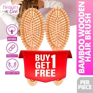 Buy1 Take 1Beauty Bee PH: Eco-Friendly Bamboo Paddle Hair Brush for Smooth Frizz-Free Healthy Hair
