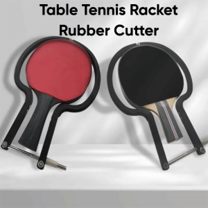 PRIMEPICKGLOBAL Multifunctional Table Tennis Racket Rubber Cutter Easy To Use Safety Convenient Rubber Film Cutting Tool Professional Table Tennis Rubber Cutting Stand DIY Table Tennis Racket