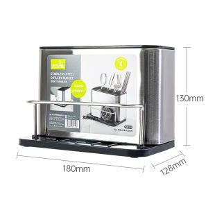 Justliving Hộp đựng xà phòng cho bồn rửa nhà bếp 3-trong-1 miếng bọt biển chủ cho bồn rửa nhà bếp Hộp đựng đồ bồn rửa thép không gỉ Khay hộp đựng đồ ở bồn rửa giá thoát nước chống gỉ nước rửa chén Hộp đựng xà phòng Kệ để bàn chải Countertop