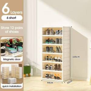 LUX - (COD) Lemari Sepatu Shoes Storage Boxes Box Kapasitas Besar Rak Sepatu Minimalis Bening Lemari Lipat
