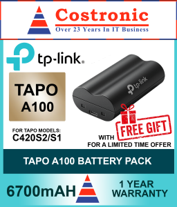TP-Link Tapo A100 Rechargeable Battery Pack – For Tapo Smart Cameras & Doorbells Long-Lasting Easy Install Reliable Power Backup