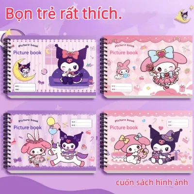 Kuromi Melody A4 Sách vẽ Sách vẽ dễ thương Cartoon Sketch Pad cho trẻ em Trường học Sinh viên Nghệ thuật Cung cấp