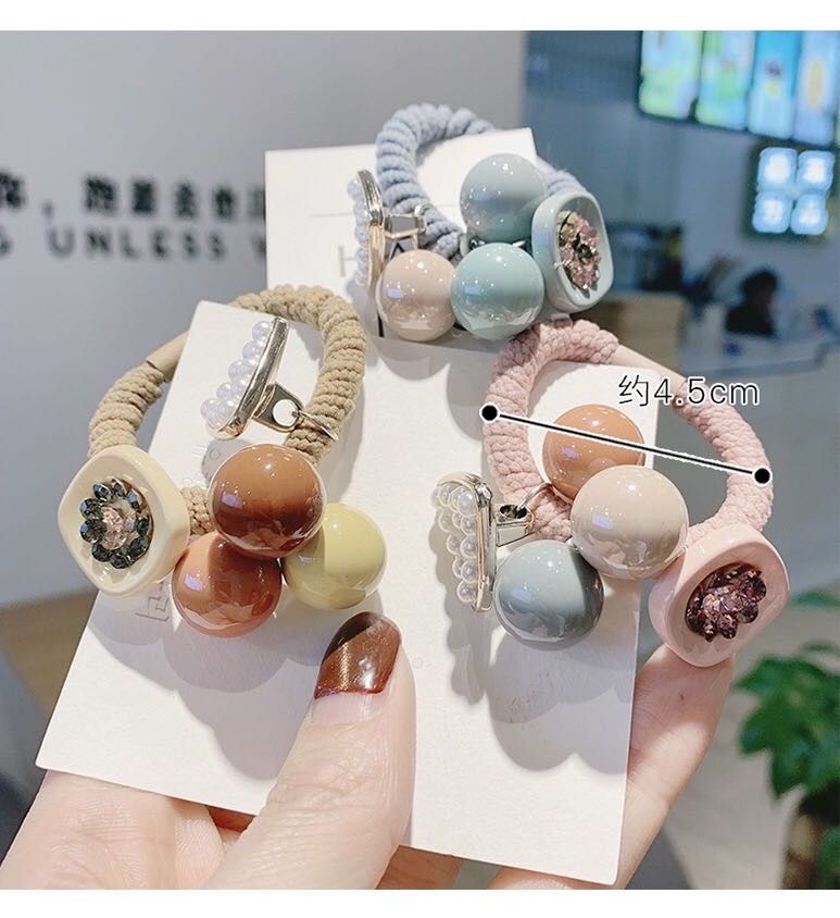 Set 5 Dây Buộc Tóc Cao Cấp Hàn Quốc (Hàng nhập khẩu) - Sang trọng dễ thương mẫu đẹp chất liệu dây buộc cao cấp mềm co giãn tốt không kén tóc - Dây cột tóc cột tóc nữ chun buộc tóc thun buộc tóc