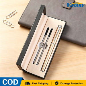 VIVOLILV Delivery from Manila📦Office Gift Box Signature Pen Classic Black Bead Plug-in Ball Pen Business Writing Stationery