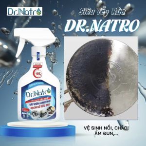 Nước tẩy đa năng Dr Natro siêu sạch mọi vết bẩn công nghệ ION TỪ TRƯỜNG tặng Miếng nhám thần thánh 500 ml