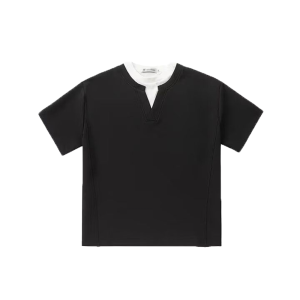 IELGY Summer V-neck T-shirt Mens Korean-style Loose Simple All-match Top