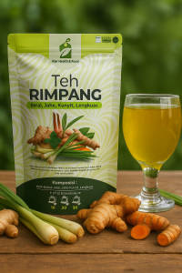 Teh Rimpang Campuran Bubuk Jahe Sereh Kunyit dan Lengkuas Isi 20 Tea Bag