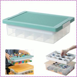 Toy Storage Box Smooth Edge Organizer Impact Resistance Organized Construction Surface Fishing Equipment