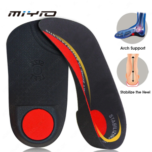 MIYIO 1Pair Orthotics Shoe Insoles High Arch Supports Shoe Insoles for Plantar Fasciitis Flat Feet Over-Pronation Relief Heel Spur Pain