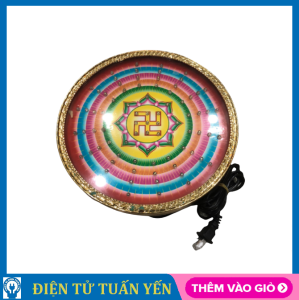 Đèn hào quang led họa tiết chữ vạn thờ cúng nhiều kích thước (15cm-18cm-22cm-25cm-30cm-40cm)