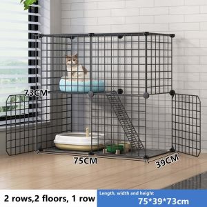 DIY Metal Anti-rust  Cat Cage 3 Layer Pet Cage Foldable Sturdy Pet Furniture Cat House DIY Nest