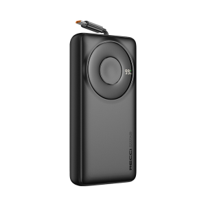 [CCC Power Bank] Recci 20000mAh Power Bank PD 65W Retractable USB C Cable with 3C Certification Approved in China (RPB-P72)