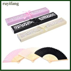 ruyifang 1pc Ivory Bridal Chinese Bamboo Silk Hand Fan Wedding Favors Guests Gifts Hot