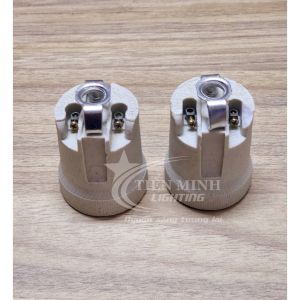 Combo 2 cái đui đèn E27 bằng sứ chịu nhiệt BAS A- BAS L- BAS C- BAS B đồng mạ niken đảm bảo chịu tải tốt