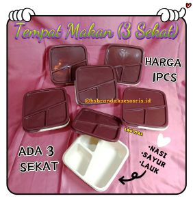 TEMPAT BEKAL 3 SEKAT/ TEMPAT MAKAN DEWASA /TEMPAT BEKAL ANAK / SOUVENIR KOTAK MAKAN / CUTE LUNCH BOX / LBO 7742