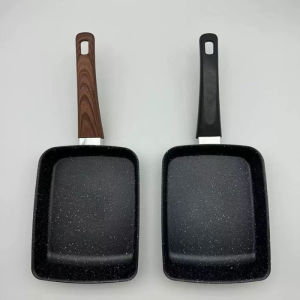 Vixplorn Tamagoyaki Pan Non-Stick Ceramic Egg Roll Fry Pan Wooden Handle Japanese Omelette Breakfast Skillet