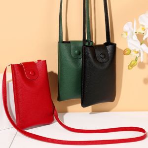Womens PU Leather Shoulder Bag Fashion Large Capacity Purse Mobile Phone Bag Messenger Bag Solid Color Ladies Crossbody Bag