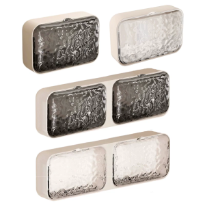Adhesive Soap Dish Holder with Unique Texture Design Drainage Holes Bathroom Organizers Wall Mount Storage Organizers