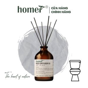 Tinh dầu thơm phòng ToiLet khuếch tán dạng que gỗ thiên nhiên HOMER dung tích 100ml/250ml - Thơm suốt 600 giờ khử mùi thơm phòng không độc hại