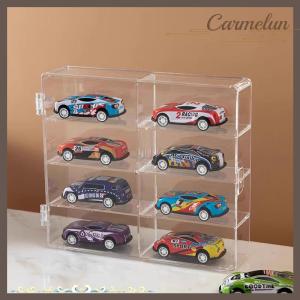 [Carmelun] 1 Piece Dustproof Car Non Punching Adhesive Wall Transparent Storage Box 1:64 Acrylic Car Display Box For Car Model Toy Cabinet Rack