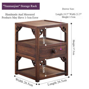 Multi-layer Desktop Display Rack Teapot Teacup Tea Set Storage Rack Wooden Retro Chinese Storage Rack