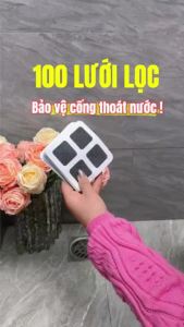 Combo 100 miếng lọc rác dán sàn nhà tắm đặt trên phễu thoát sàn ngăn tóc và rác làm tắc nghẽn ống thoát nước