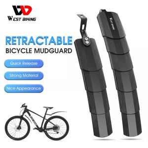 WEST BIKING Foldable Bike Fender Universal Bike Mudguard MTB Bicycle Front Rear Fender Cycling Wheel Wings Mud Guard Bicycle Accessories