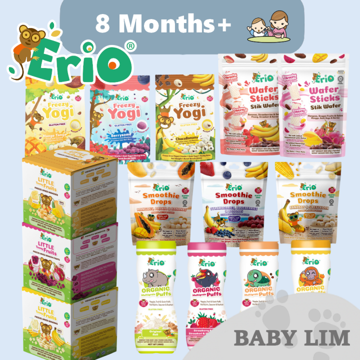 New Expiry] Erio Organic Multigrain Puffs Freeze Fruits Freezy