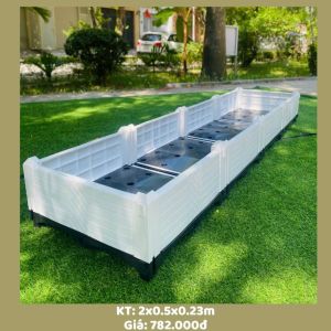 Chậu ghép thông minh HDPE: kích thước đa dạng & tùy biến chất liệu mới bền ngoài trời cứng cáp phù hợp mọi loại rau hoa và cây cảnh.