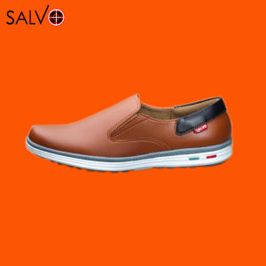Sepatu sneakers pria slip on RK02-Tan - salvo shoes