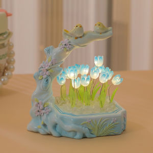 Flower bird tulip small night light ornament desktop decoration handicrafts gifts souvenirs