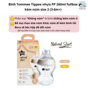 Bình sữa Tommee Tippee Natural Start 150/260/340ml nhựa PP PPSU [Được chọn núm 1 - 4][Cam kết chính hãng]