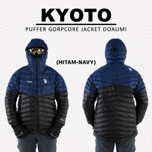 Jaket Gunung Puffer Doaumi Kyoto Series Pria Wanita Jaket Gorpcore Jaket Dacron Tebal Jaket Outdoor Kombinasi