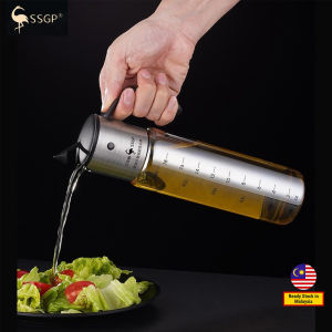 SSGP Glass Oil Bottle Dispenser with Stainless Steel Cap