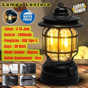 Terlaris// Lampu Led Super Terang Mitsuyama Ms-1042 / Lampu LED Lentera Jadul Tahan Air Petromak Jadul / Lentera Portebel Super Terang ~ BRO