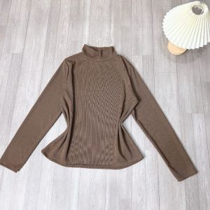 Áo thun cổ lọ BIGSIZE CÔ NHỎ tay dài dáng vừa chất vải gân nỉ dày dặn phù hợp mùa thu đông giữ âm dành cho nàng chuppy 58-95kg G216