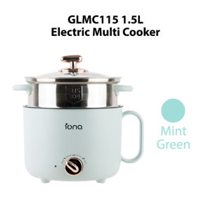 IONA 1.5L Ceramic Electric Multi Cooker With Steamer | Multi Function Small Rice Cooker Hotpot 多功能电煮锅 - GLMC115