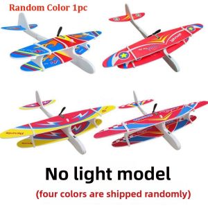 LIVELYN Nhẹ Máy bay lượn bọt xốp điện ngoài trời Phổ biến có đèn LED Mô hình máy bay Đồ chơi trẻ em Tụ điện máy bay cầm tay Quà tặng cho bé trai