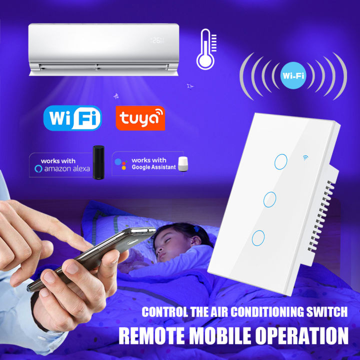 Tuya ZigBee Smart Light Dimmer Switch 1/2/3 Gang WiFi Switch Touch