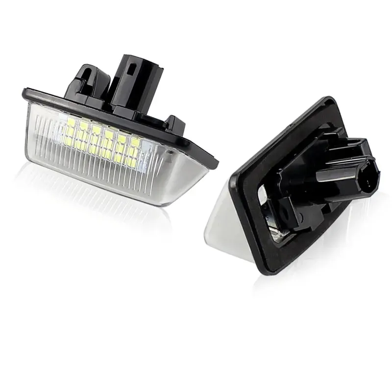 NEWM LED White License Plate Lights – For Toyota Crown S180, Corolla, Vios, Previa (97-08) – 6000K, 2 Bulbs, 12V