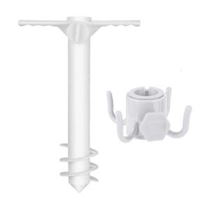 Heavy Duty Twisting Lock Three Helical ABS Ground Stakes Suitable For Beach Umbrellas Windproof Design Outdoor Stability