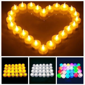 5 Cây Nến LED Đèn Trà Đèn Flash Lửa Màu Mô Phỏng Pin Powered Wedding Birthday Party Trang Trí