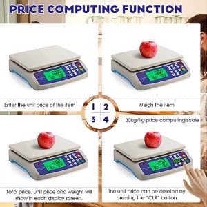 40kg Timbangan Digital / Timbangan Gantung / Electronic Scale for Fruits Meat and Vegetables Timbangan Elektronik / Digital Computing Scale 40kg Double Display