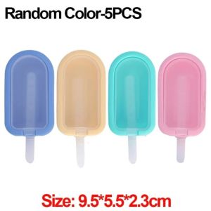 5PCS Silicone Ice Cream Mold DIY Popsicle Makers with Covers Homemade Fruit Milk Chocolate Quick Freezing Tool Kitchen Gadgets
