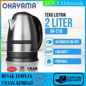 Teko Listrik Stainless Steel 2 Liter Kettle Electrik Kapasitas /Teko Listrik / 2 Liter / Pemanas Air Untuk Kopi Teh