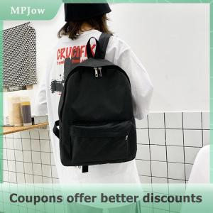 【MPJow】 Korean Fashion Solid Backpack Student Schoolbag Women Men Large Capacity Travel Bag Fashion Backpack