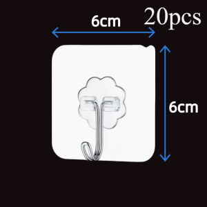 Transparent Self Adhesive Wall Hooks Multi-Purpose Wall Hook Key Holder Towel Holder for Kitchen Bathroom Accessories