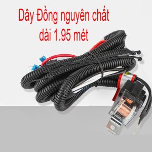 Bộ dây điện độ còi xe hơi xe máy 12V Dây đồng nguyên chất bọc vỏ chống cháy bộ dây điện rơle xe hơi