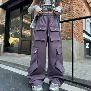 2025 Cargo Pants For Kids Girl 7-15yrs 4 Pockets Design Street Style Baggy Pants For Kids Girl Dance Outfit For Kids Girl