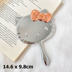 Gương Cầm Tay Trang Điểm Họa Tiết Hello Kitty Màu Sắc Sang Trọng Gương Hello Kitty Có Thể Gấp Gọn Để Bàn Tiện Lợi